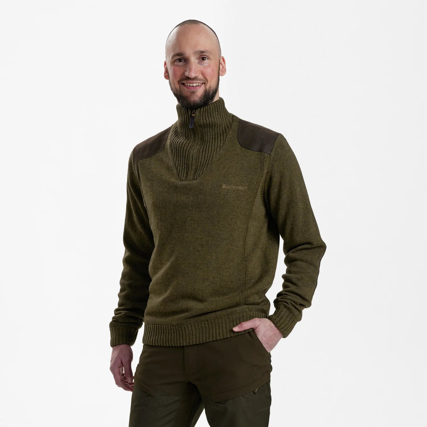 Carlisle Stickad Tröja med Stormliner® - Cypress - modell framifrån
