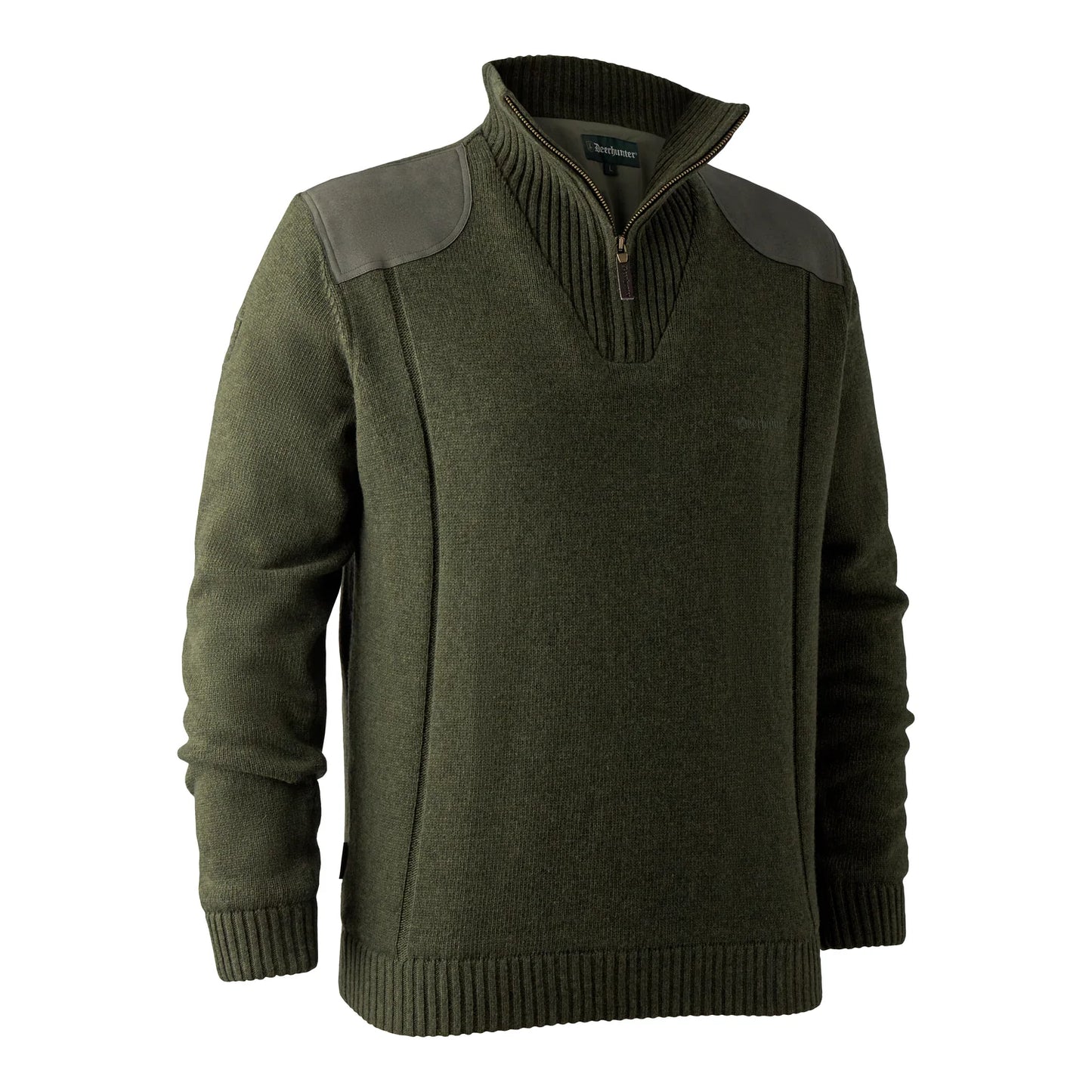 Carlisle Stickad Tröja med Stormliner® - Green Melange - framifrån