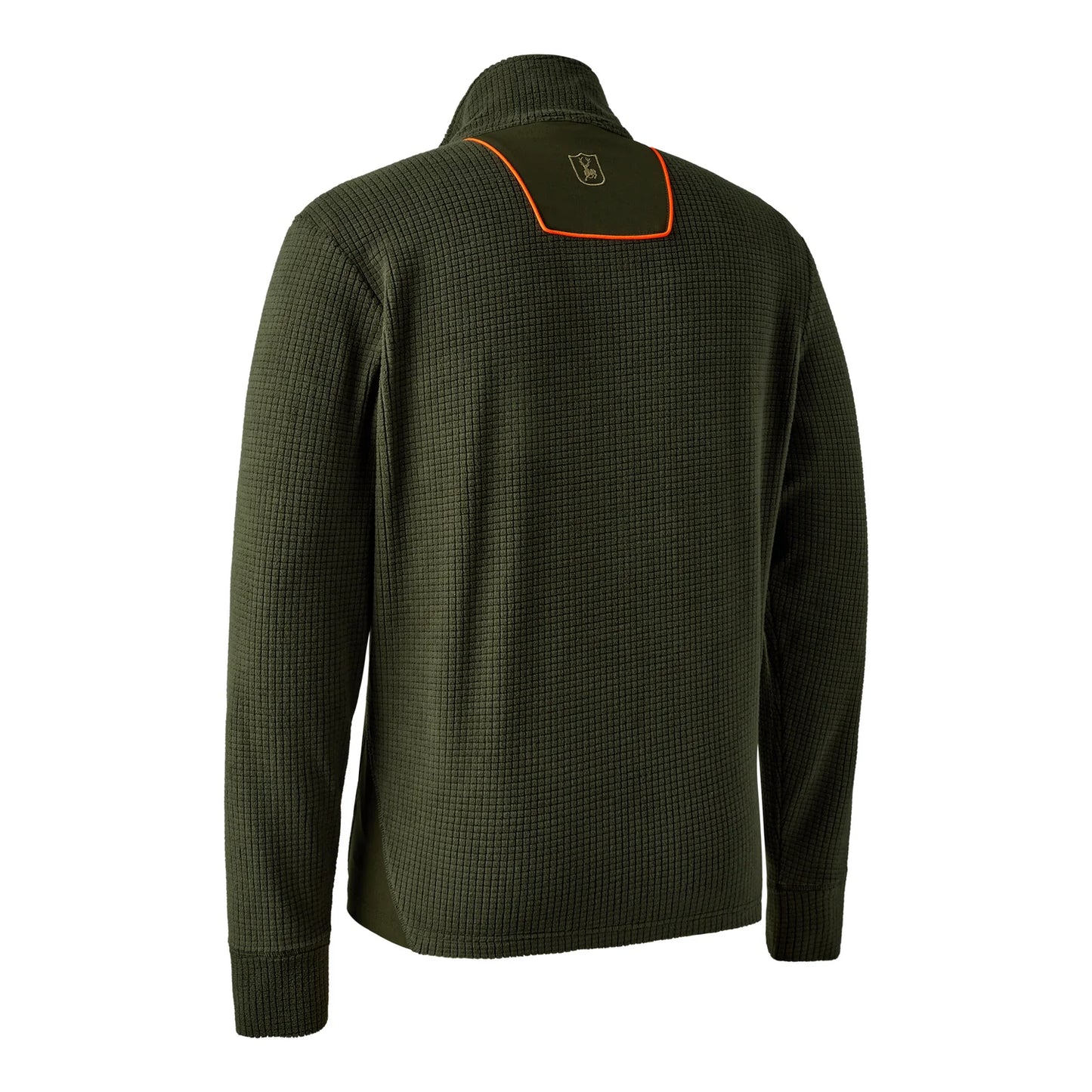 Chamois Fleece med full dragkedja - Forest Green - bakifrån
