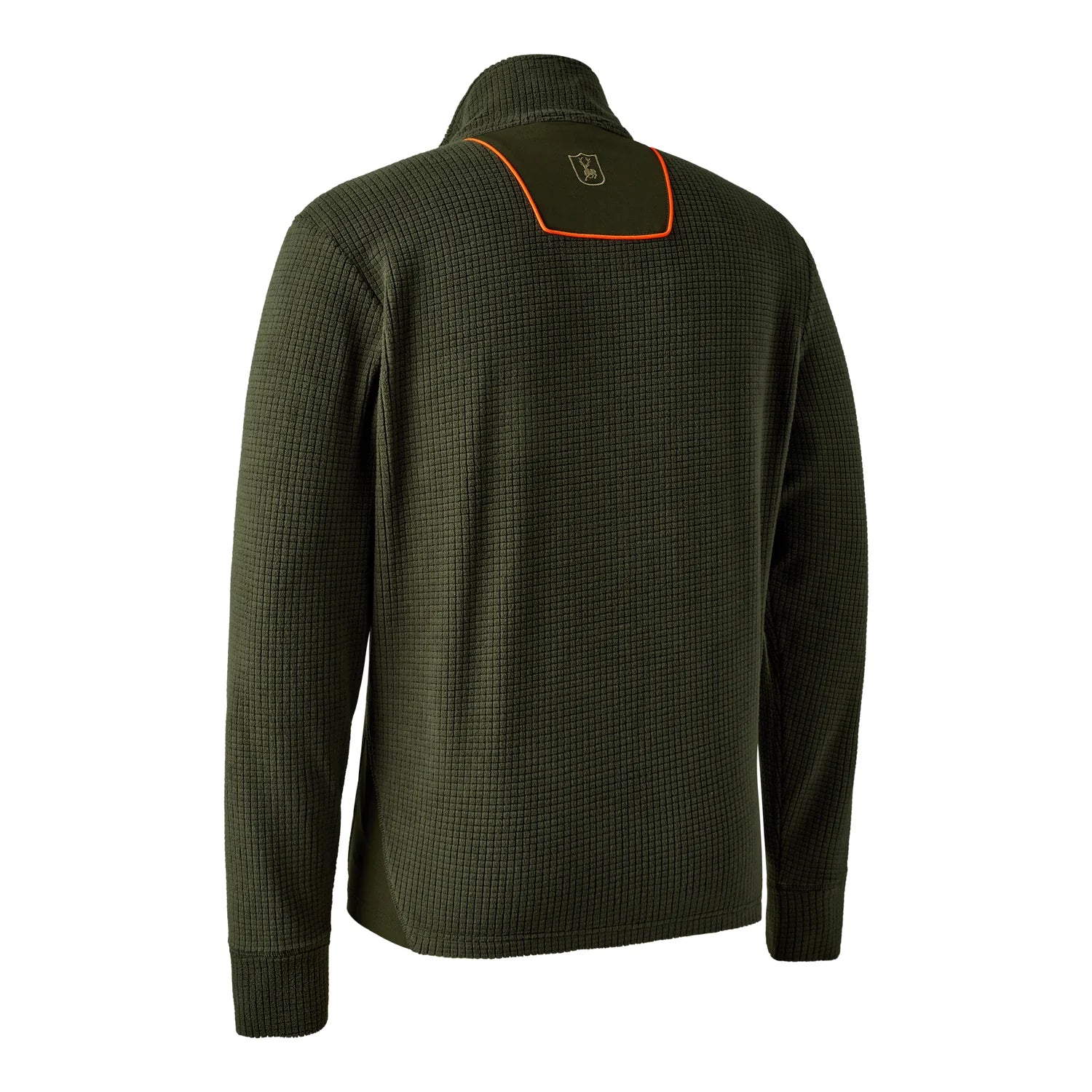 Chamois Fleece med full dragkedja - Forest Green - bakifrån