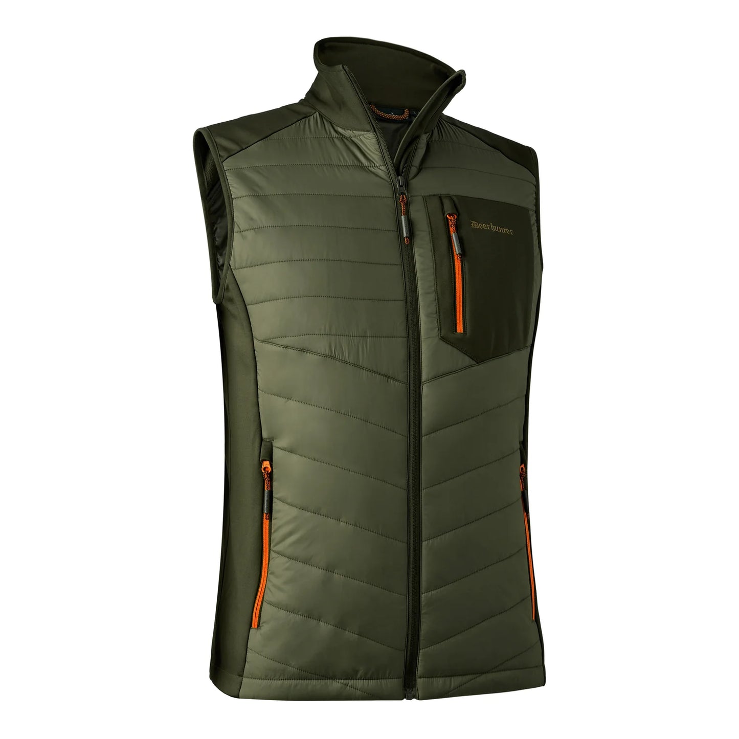 Chamois Vadderad Väst - Forest Green - framifrån