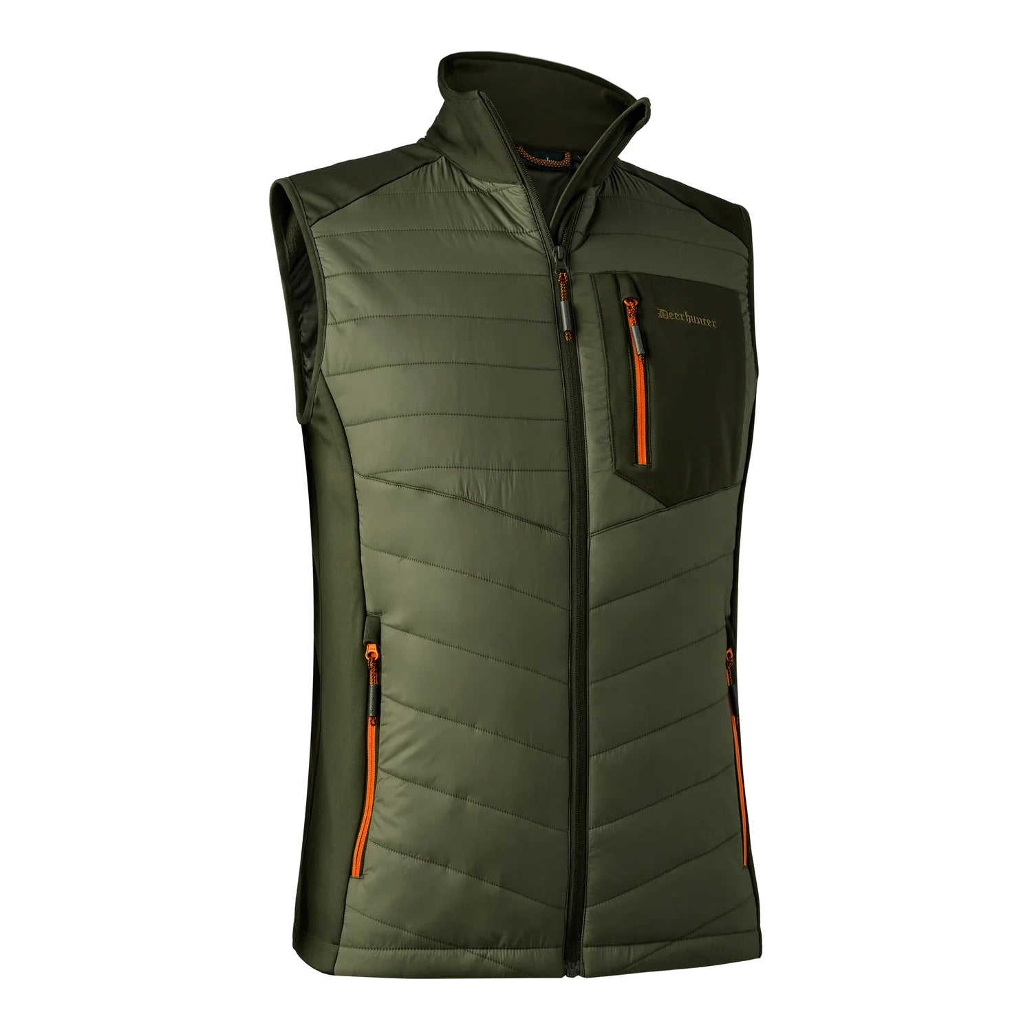 Chamois Vadderad Väst - Forest Green - framifrån