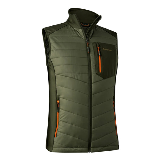 Chamois Vadderad Väst - Forest Green - framifrån