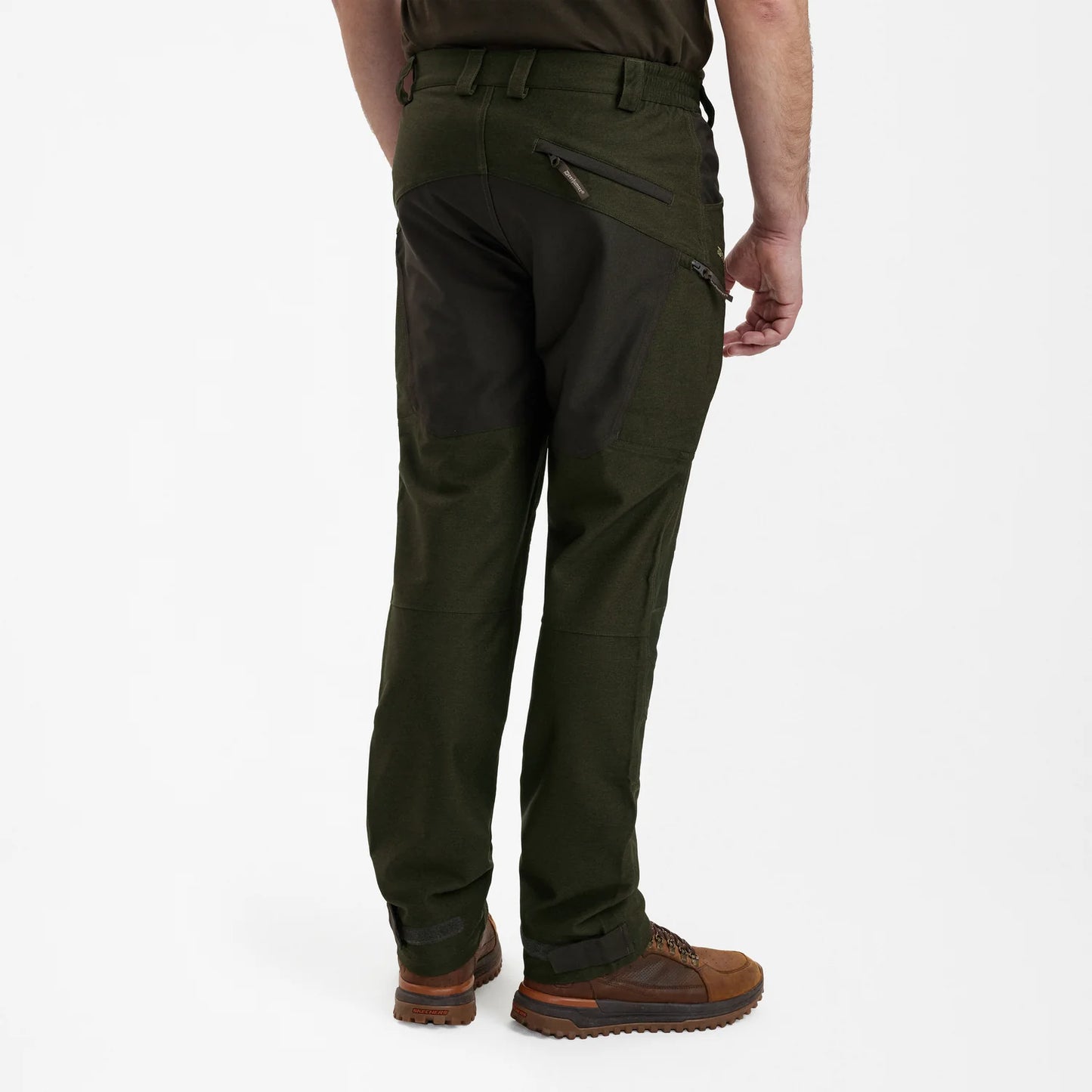 Chasse Byxor - Olive Night melange - modell bakifrån