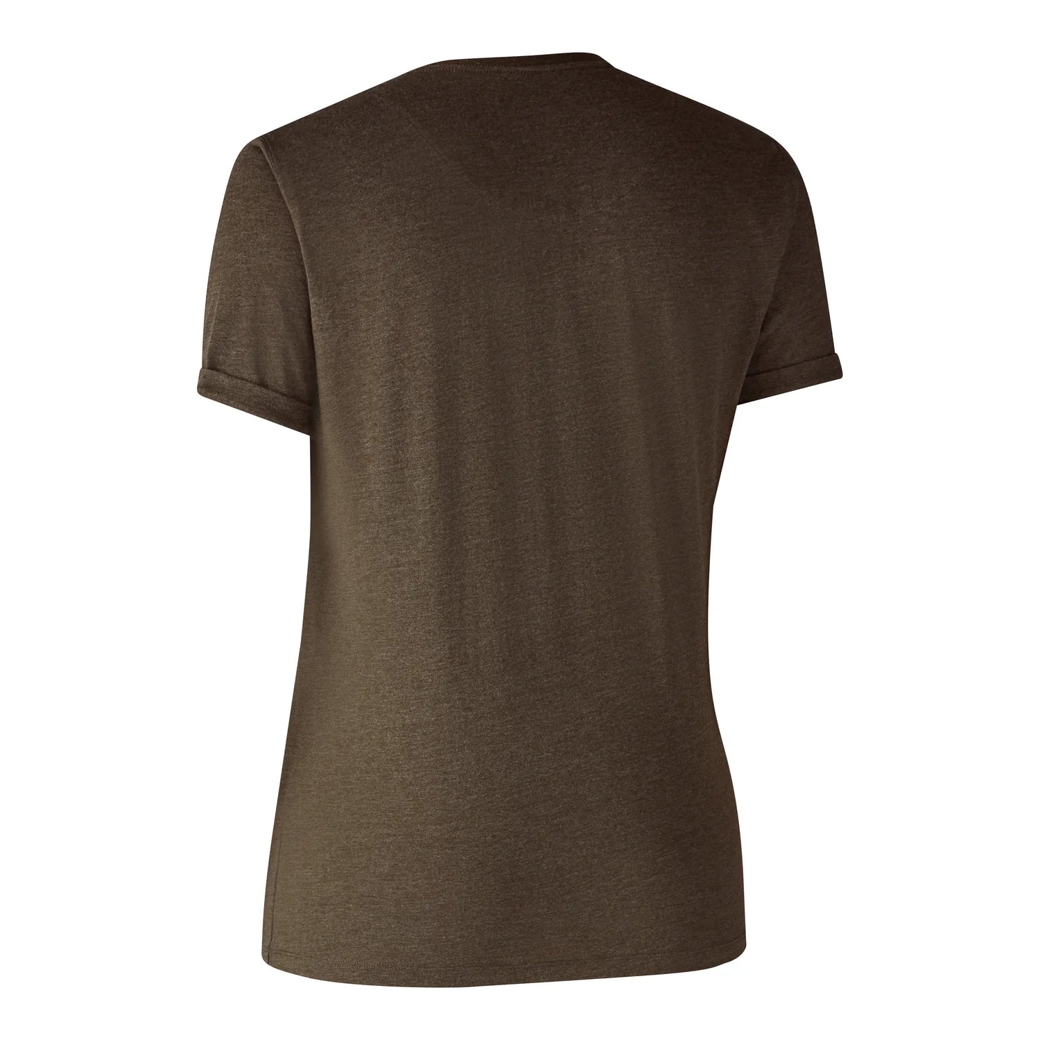 Damer Basis 2-pack T-shirt - Brown Leaf Melange - bakifrån