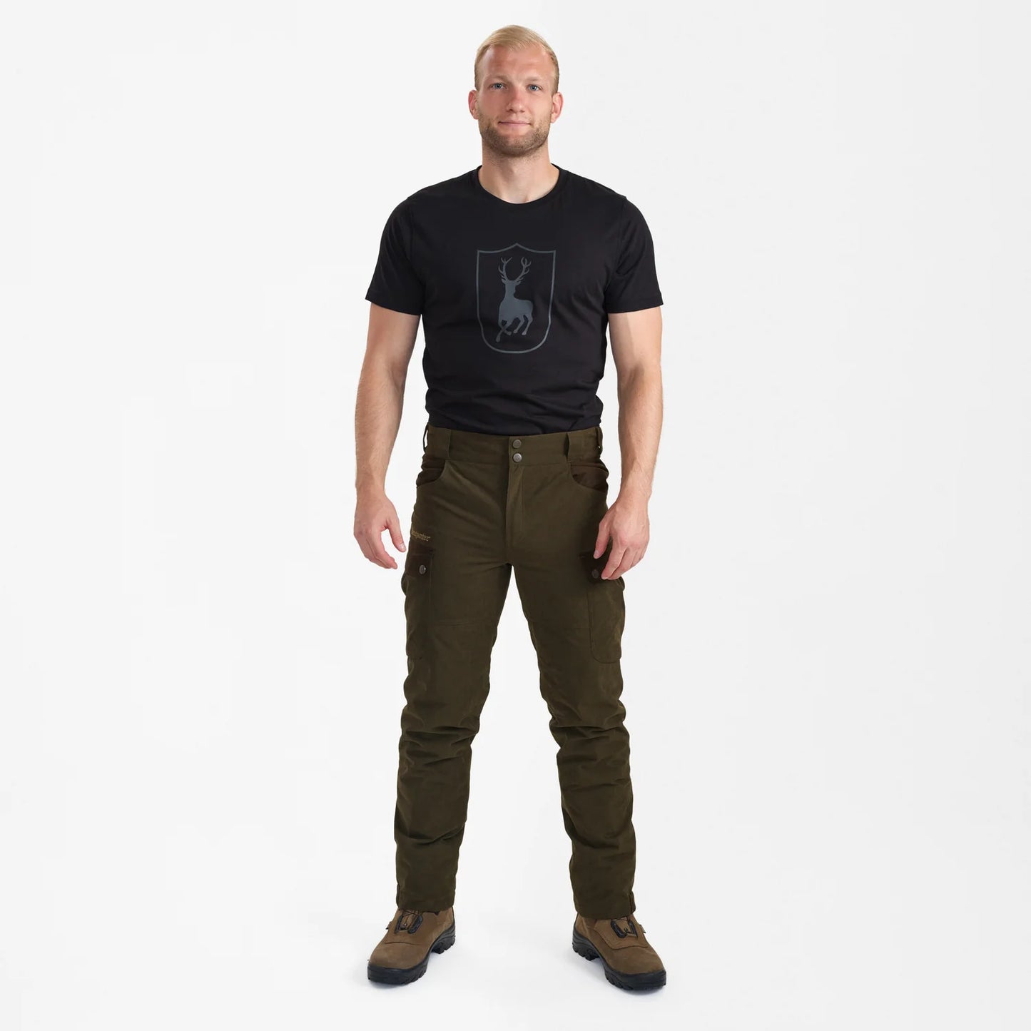 Eagle Byxor - Tarmac Green - modell framifrån