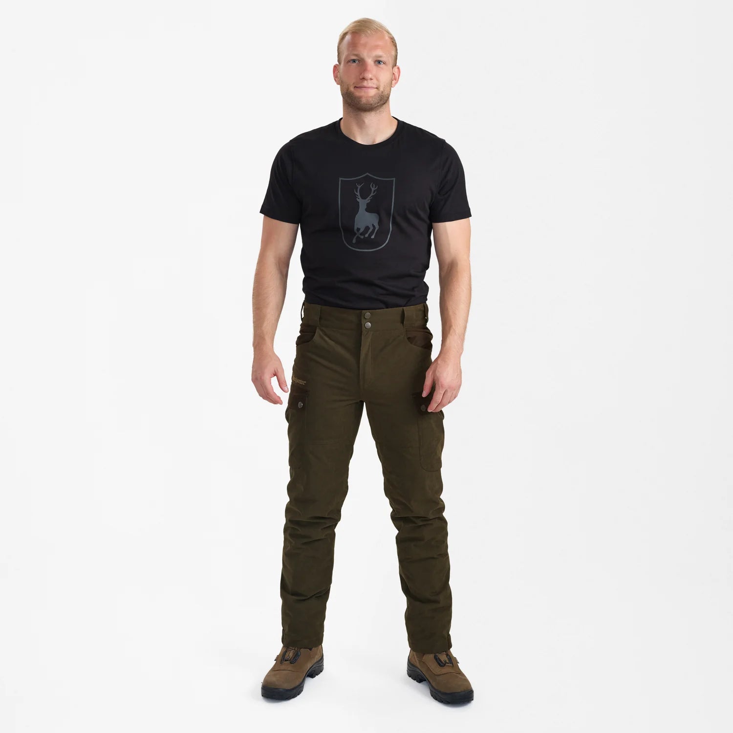 Eagle Byxor - Tarmac Green - modell framifrån