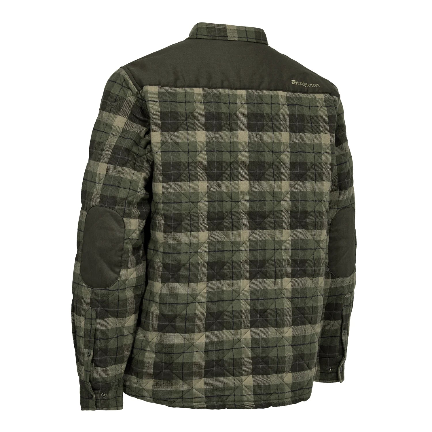 Elbert Padded Skjortjacka - Green Check - bakifrån