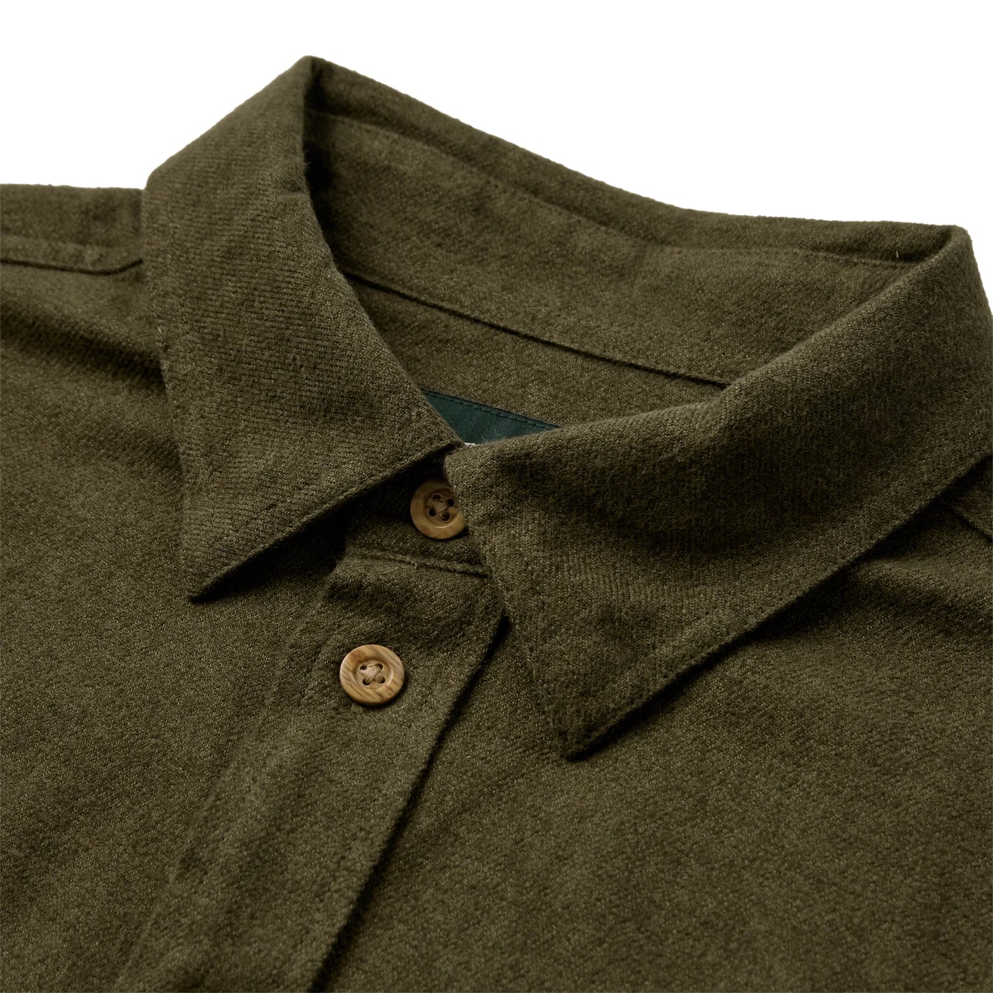 Evan Skjorta - Forest Green - detalj
