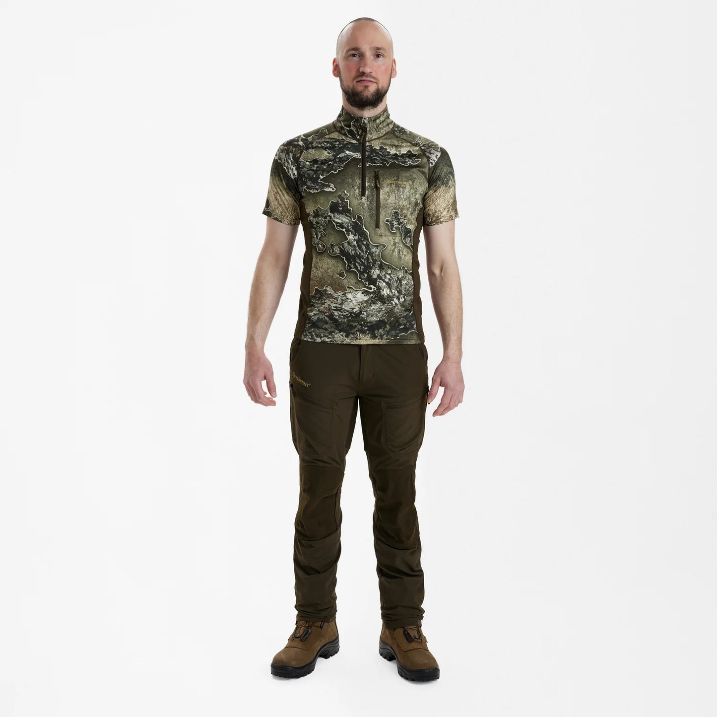 Excape Insulated T-shirt med dragkedja i halsen - REALTREE EXCAPE™ - modell framifrån
