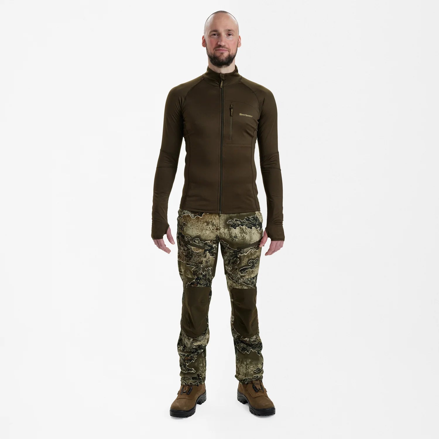 Excape Isolerad Cardigan - Art Green - modell framifrån