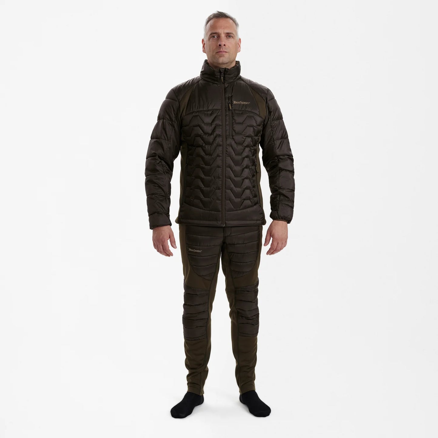 Excape Quilted Jacka - Art Green - modell framifrån