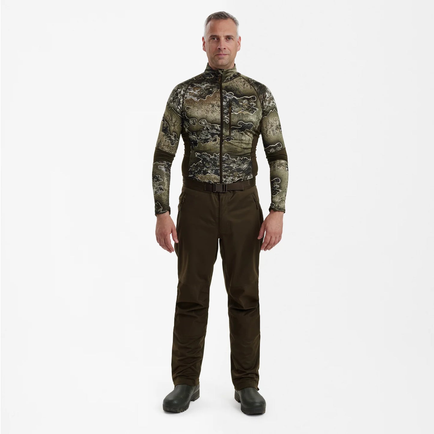 Excape Regnbyxor - Art Green - modell framifrån