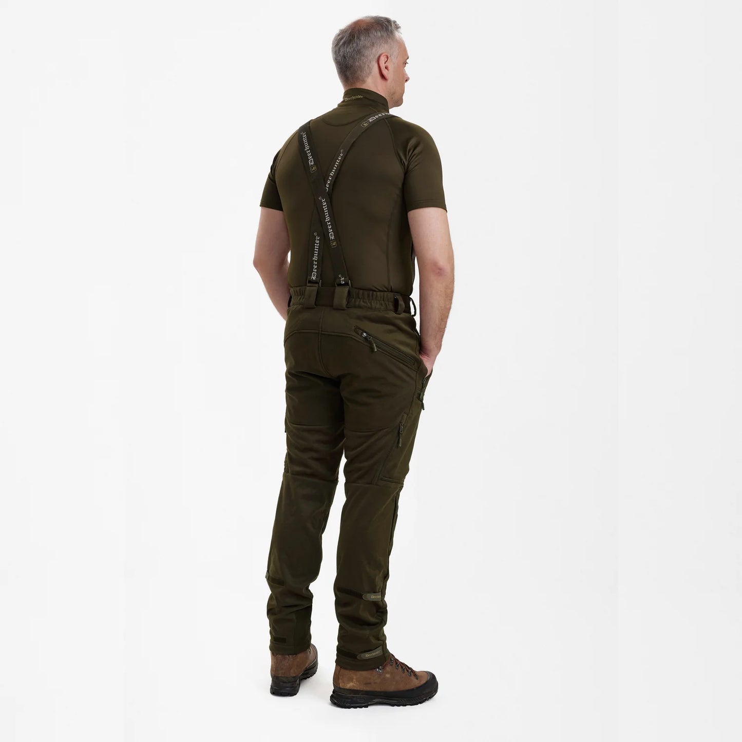 Excape Softshell Byxor - Art Green - modell bakifrån