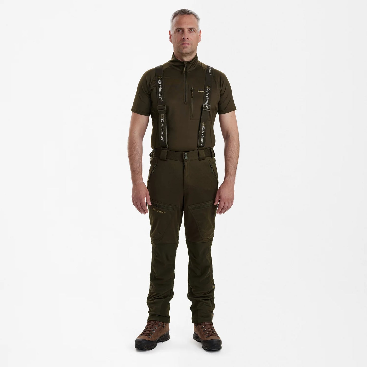 Excape Softshell Byxor - Art Green - modell framifrån