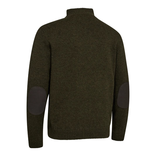 Finley ½-Zip Stickad Tröja - Woodland Melange - bakifrån