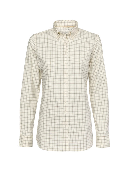 Florence Shooting Fit Stretch Shirt Women - Highland Green Tattersall - 1