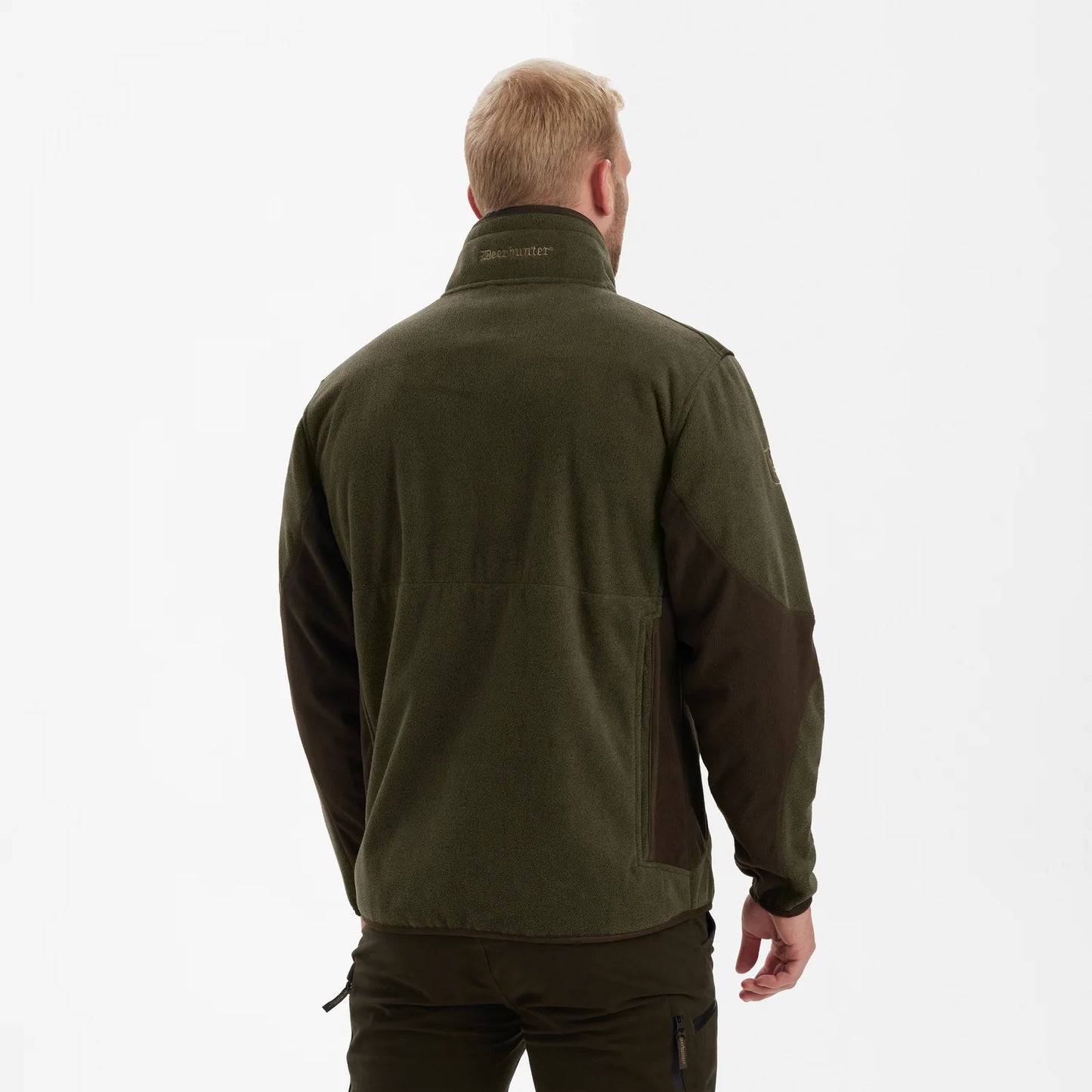 Gamekeeper Bonded Fleecejacka - Graphite Green Melange - modell bakifrån