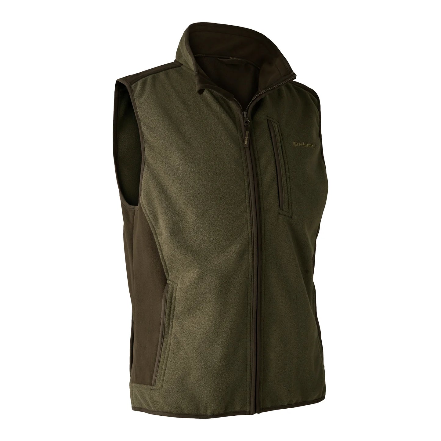 Gamekeeper Bonded Fleeceväst - Graphite Green Melange - framifrån