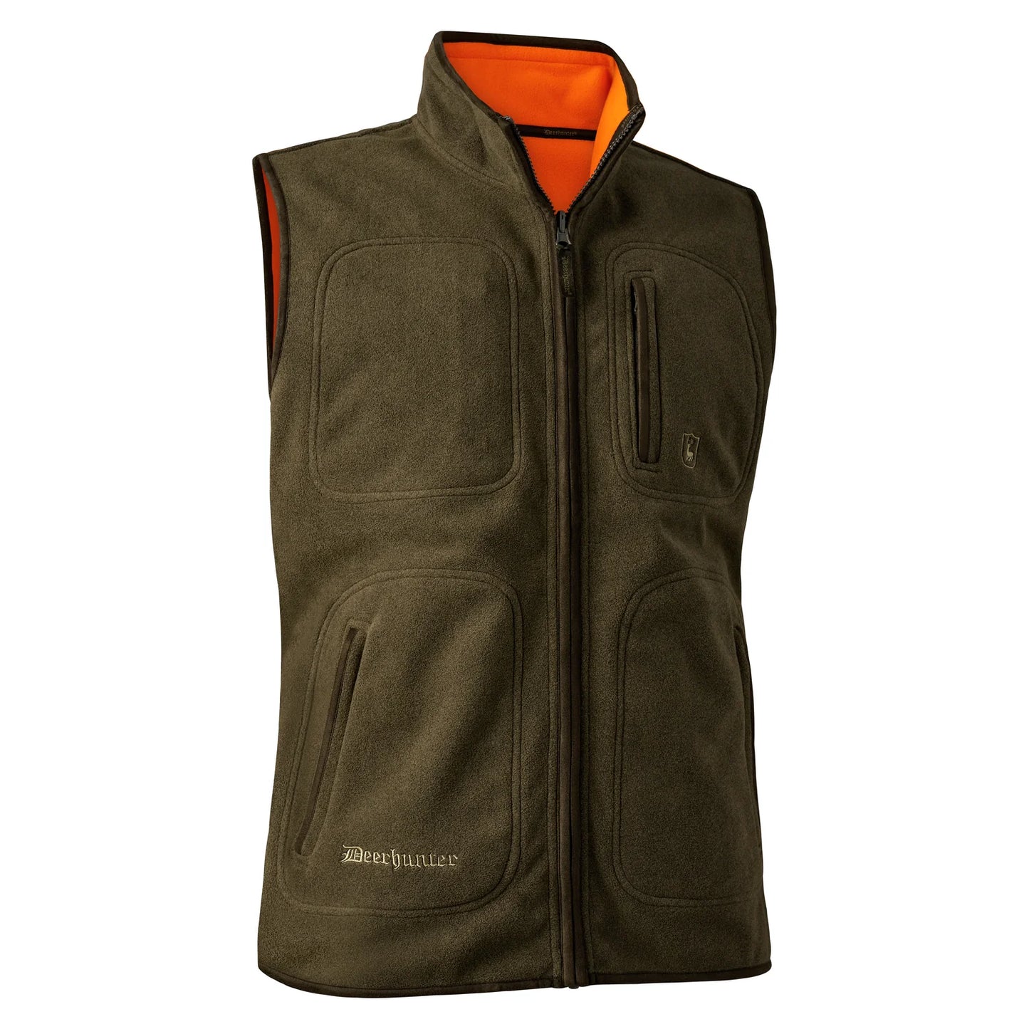 Gamekeeper Fleeceväst - vändbar - Safety Orange - framifrån