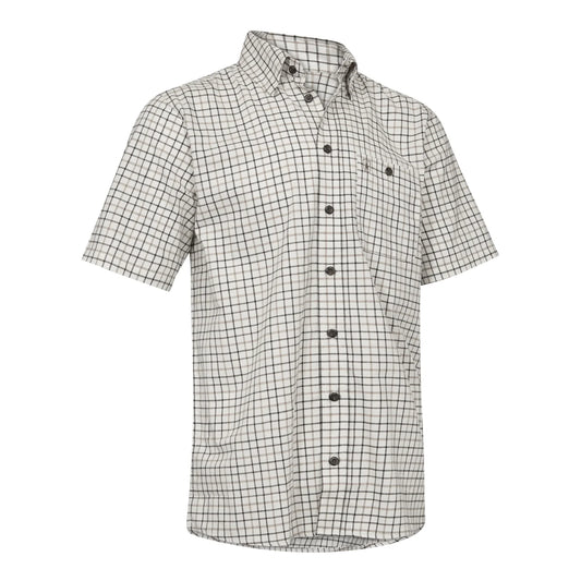 Gavin Skjorta S/S - Beige Check - framifrån