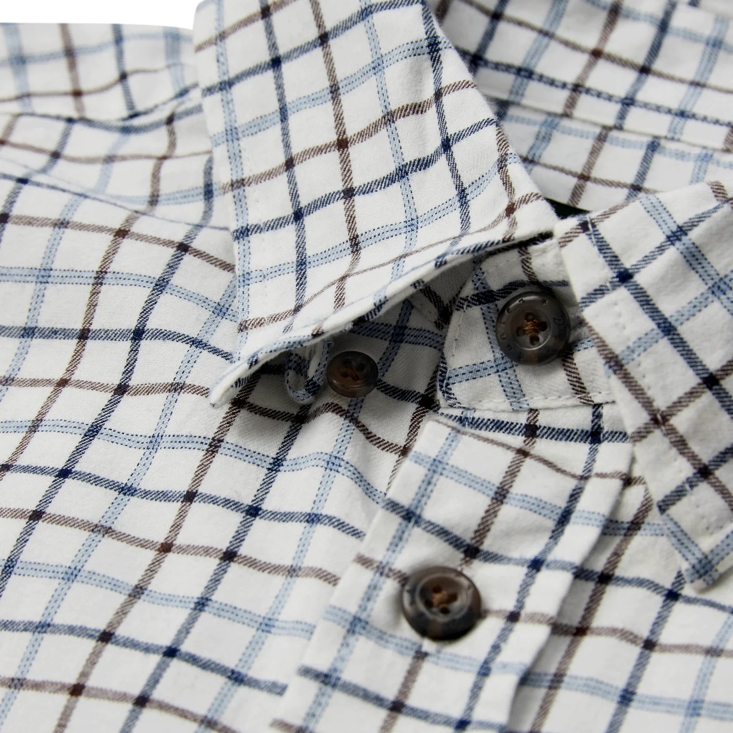 Gavin Skjorta - Blue Check - detalj