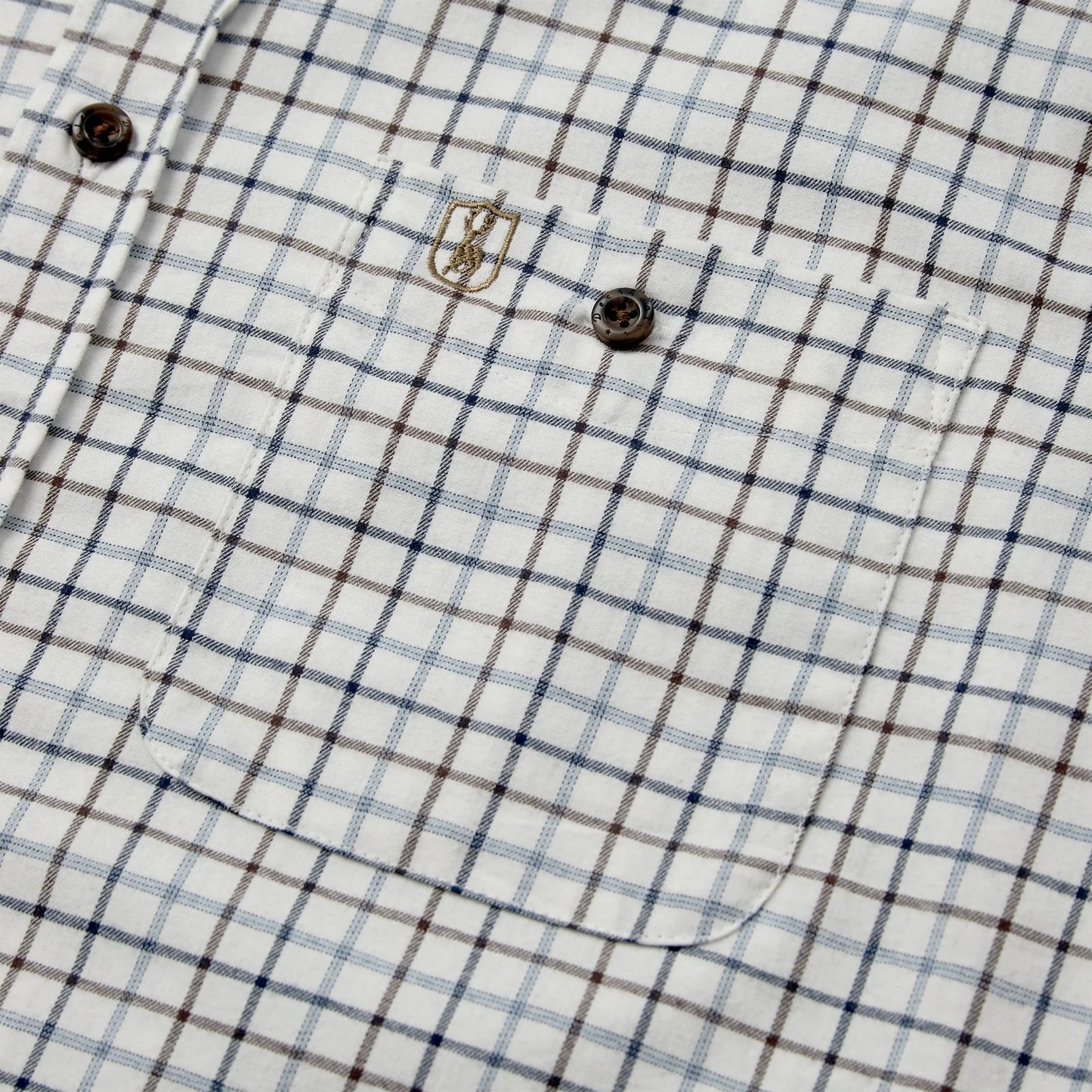 Gavin Skjorta - Blue Check - detalj