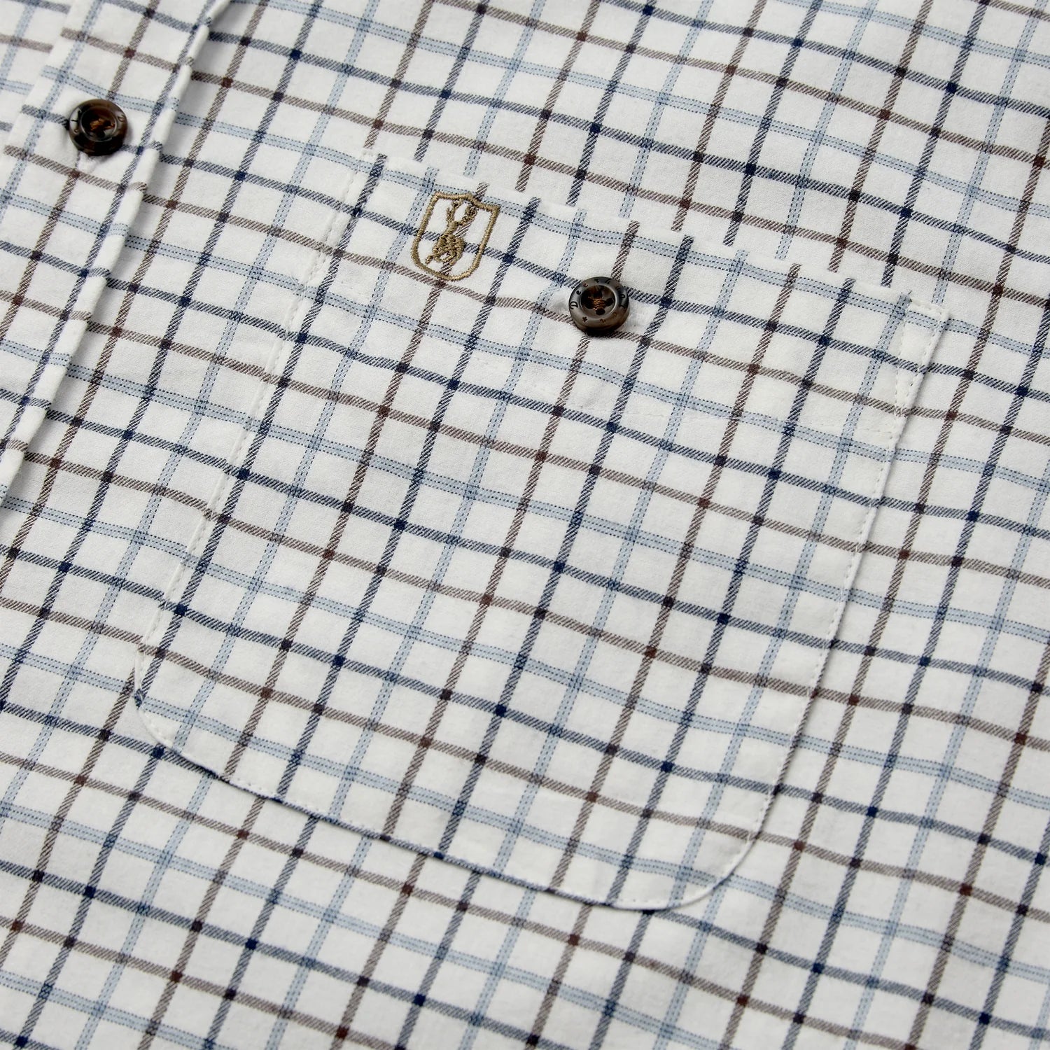 Gavin Skjorta - Blue Check - detalj