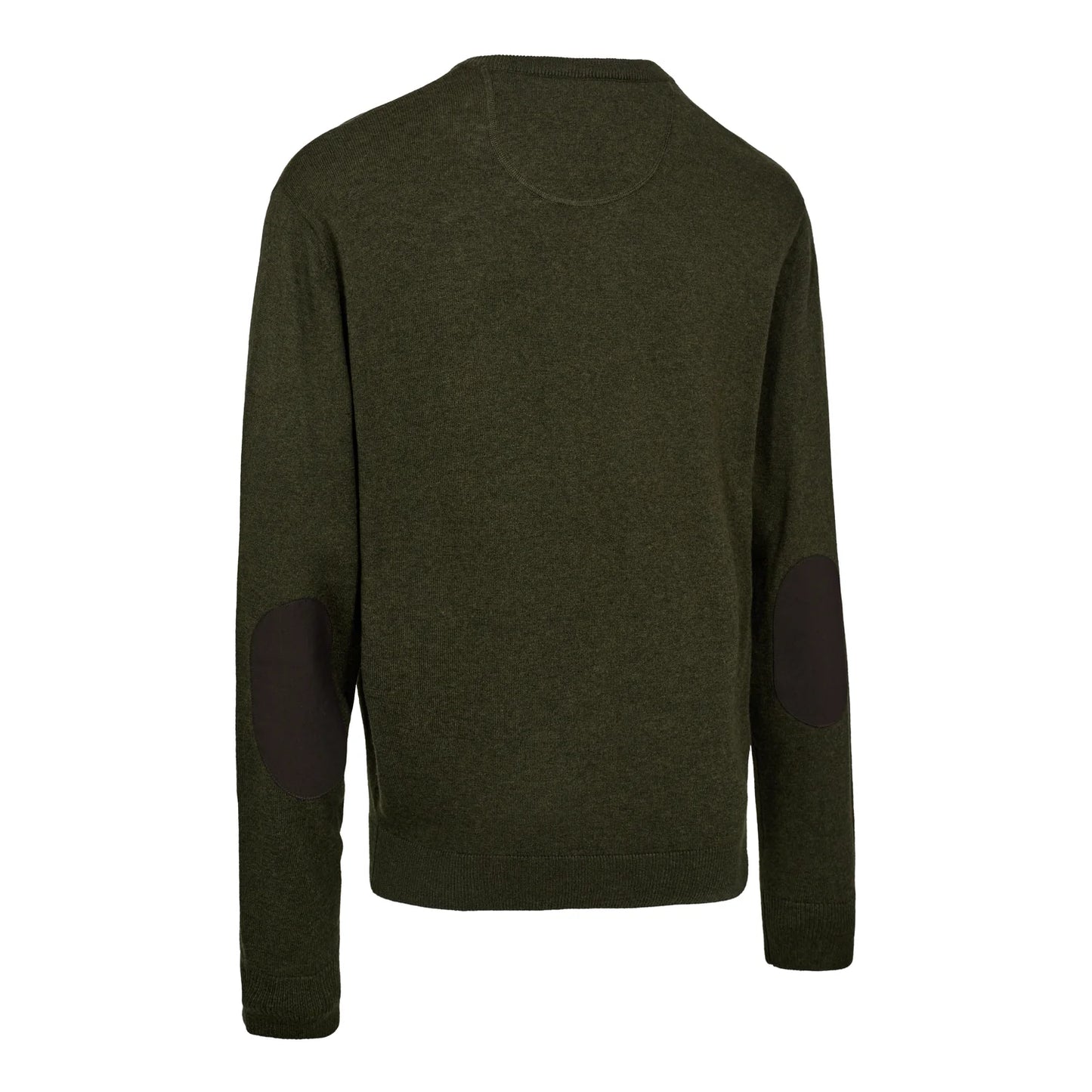 Harrington V-neck Stickad Tröja - Forest Ember Melange - bakifrån