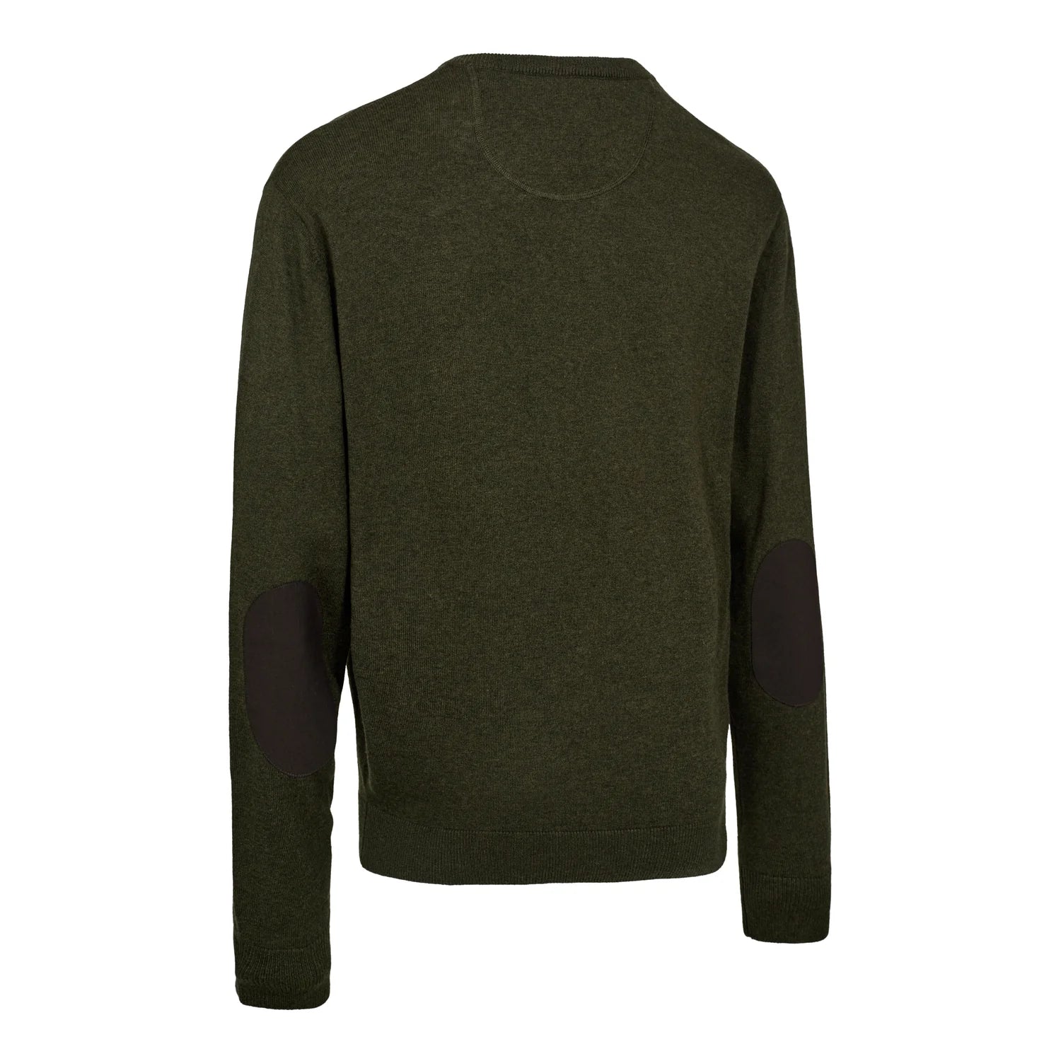 Harrington V-neck Stickad Tröja - Forest Ember Melange - bakifrån