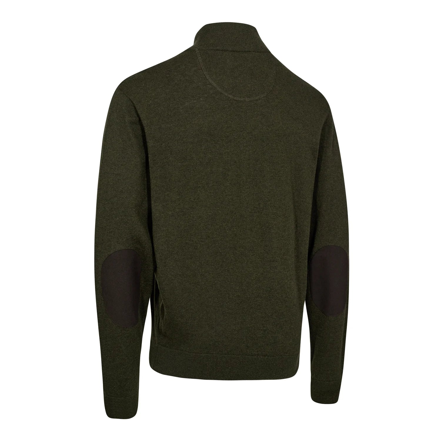 Harrington ½-Zip Stickad Tröja - Forest Ember Melange - bakifrån