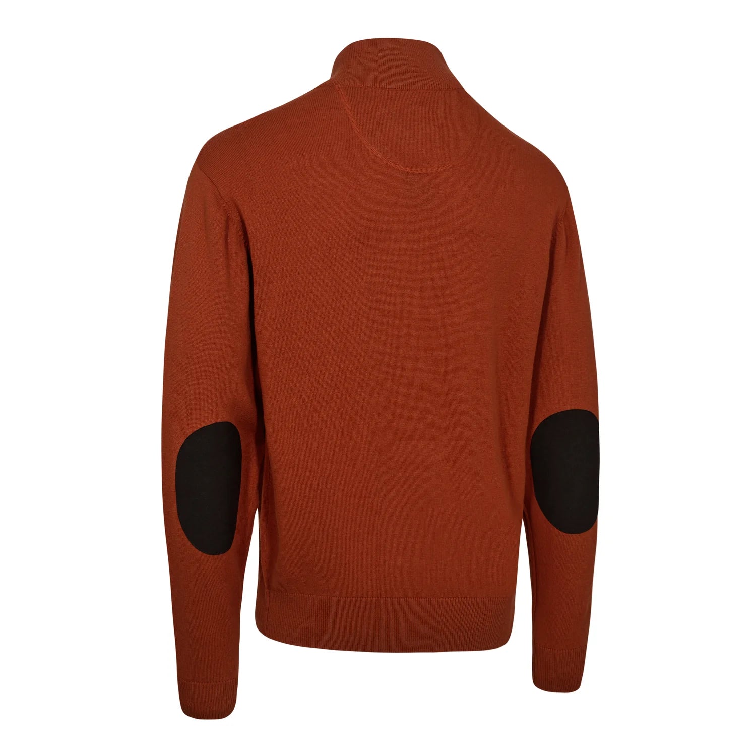 Harrington ½-Zip Stickad Tröja - Oak Rust Melange - bakifrån