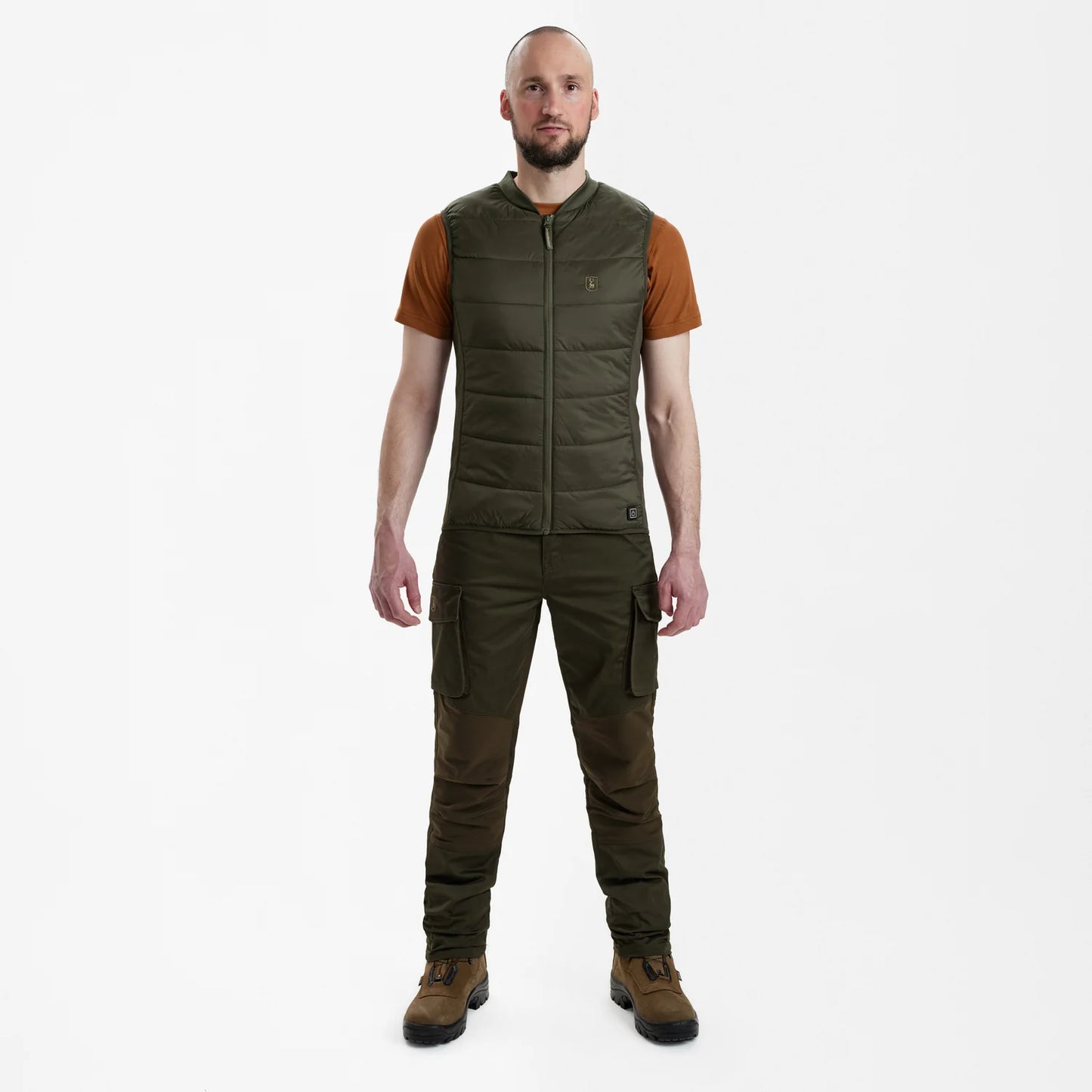 Heat Innerväst - Deep Green - modell framifrån