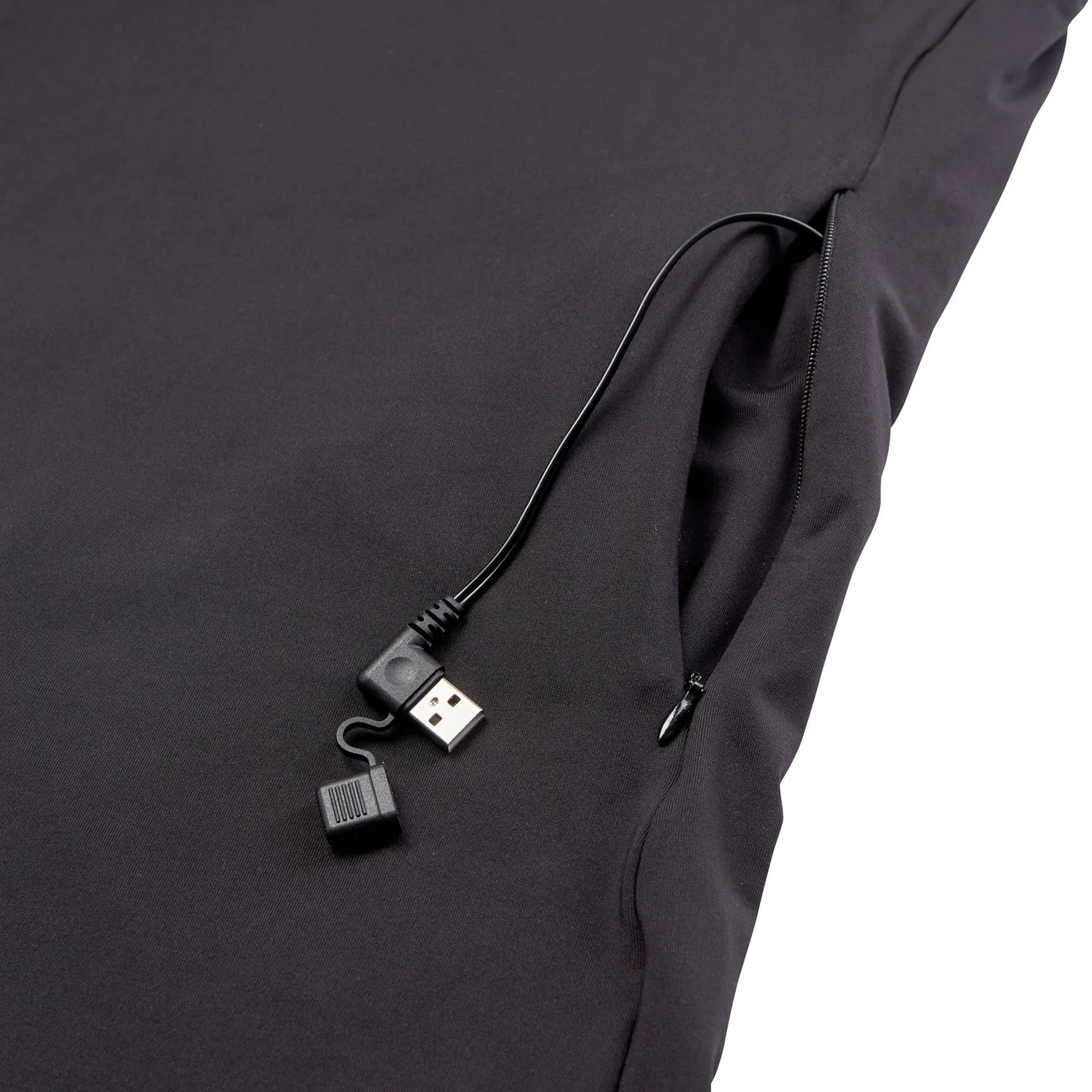 Heat Undertröja med dragkedja - Black - detalj