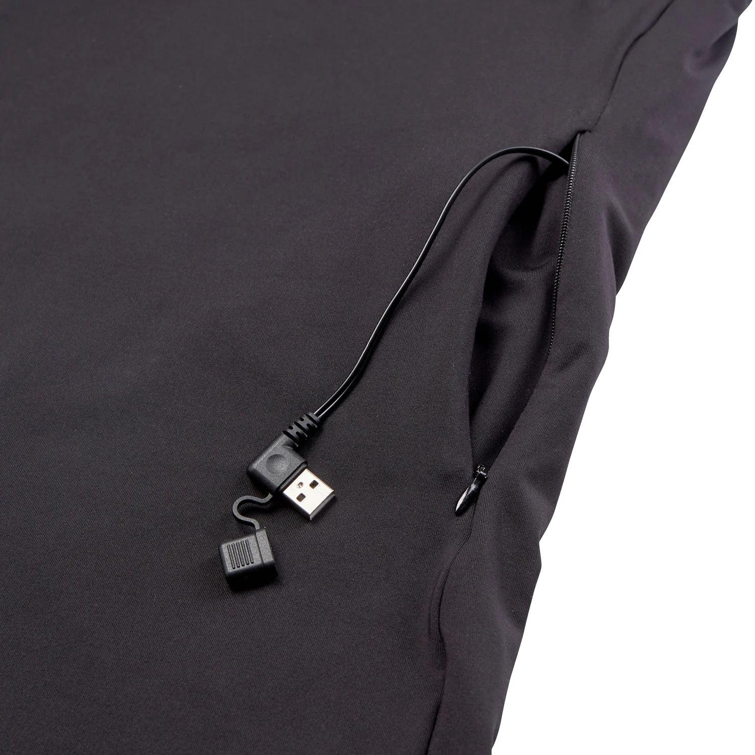 Heat Undertröja med dragkedja - Black - detalj