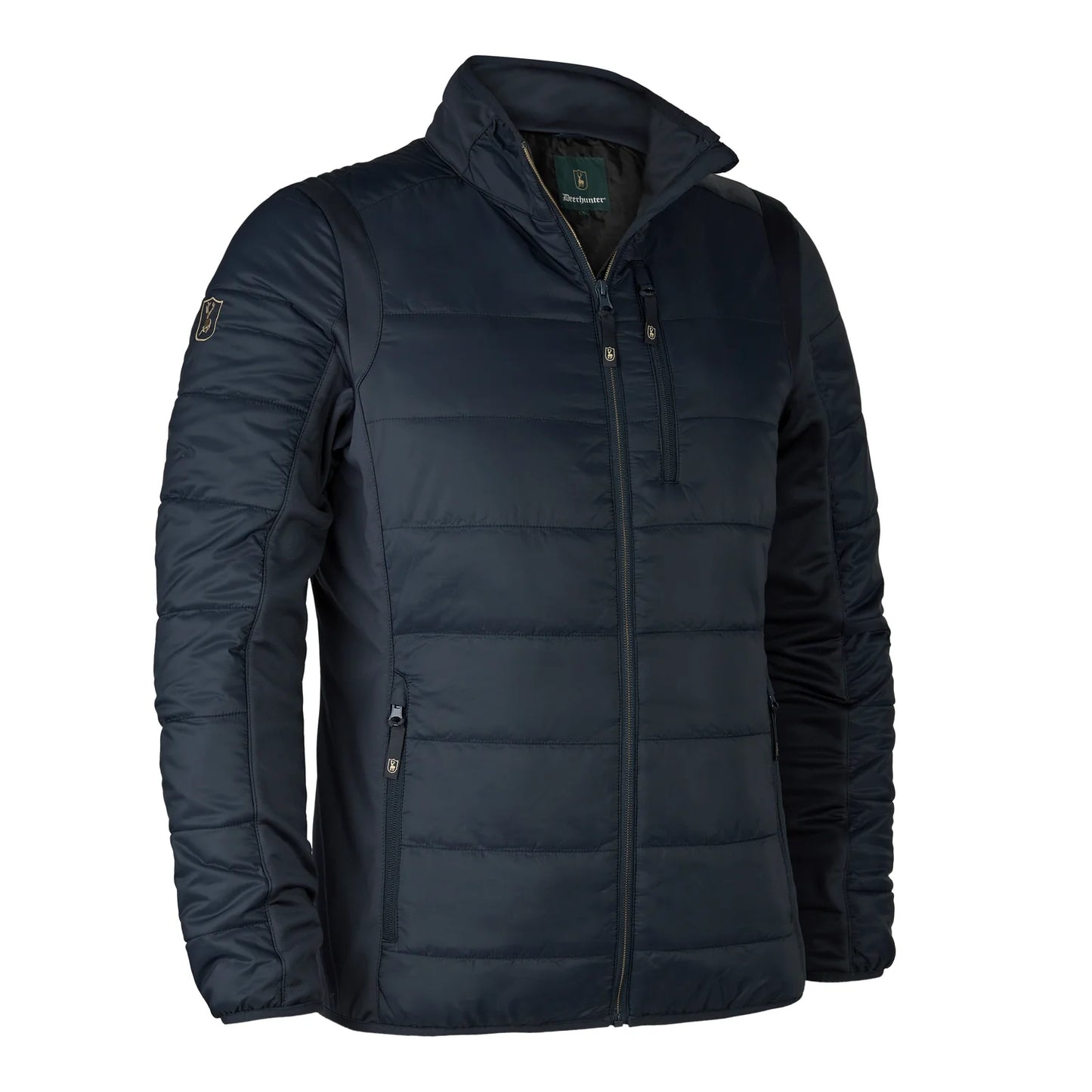 Heat vadderad jacka - Dark Blue - framifrån