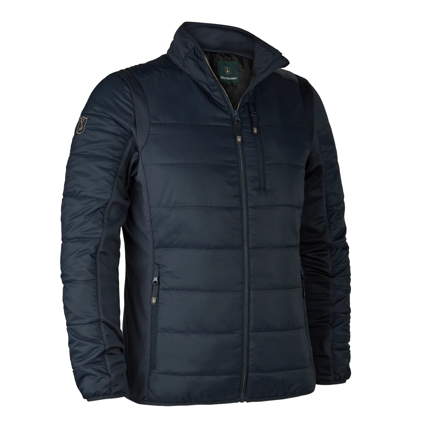 Heat vadderad jacka - Dark Blue - framifrån