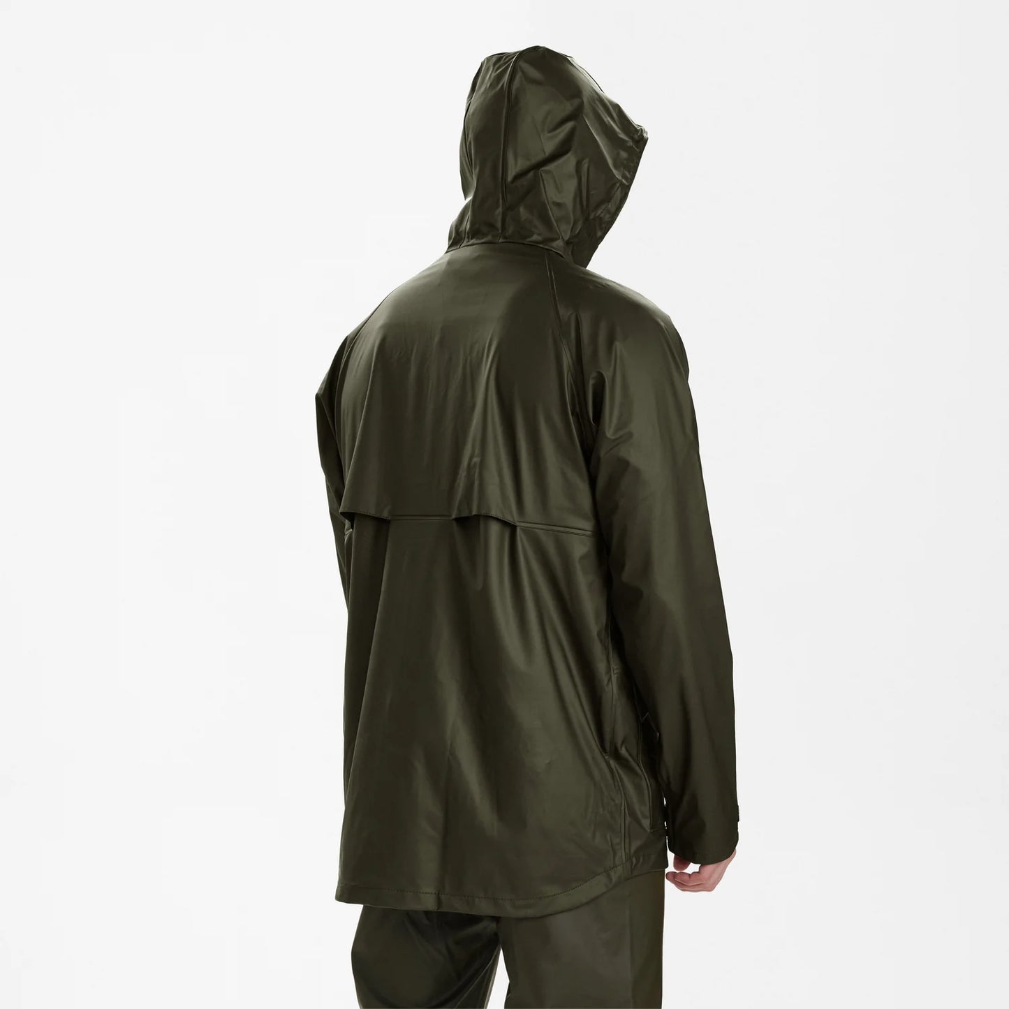 Hurricane Regnjacka - Art Green - modell bakifrån