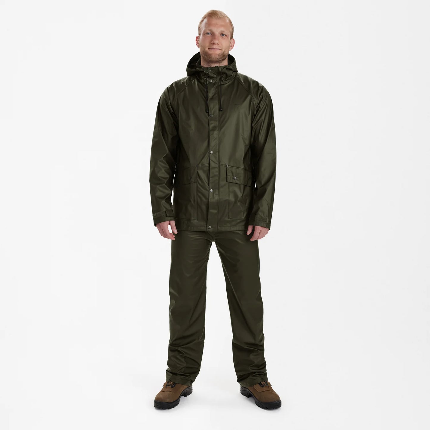 Hurricane Regnjacka - Art Green - modell framifrån