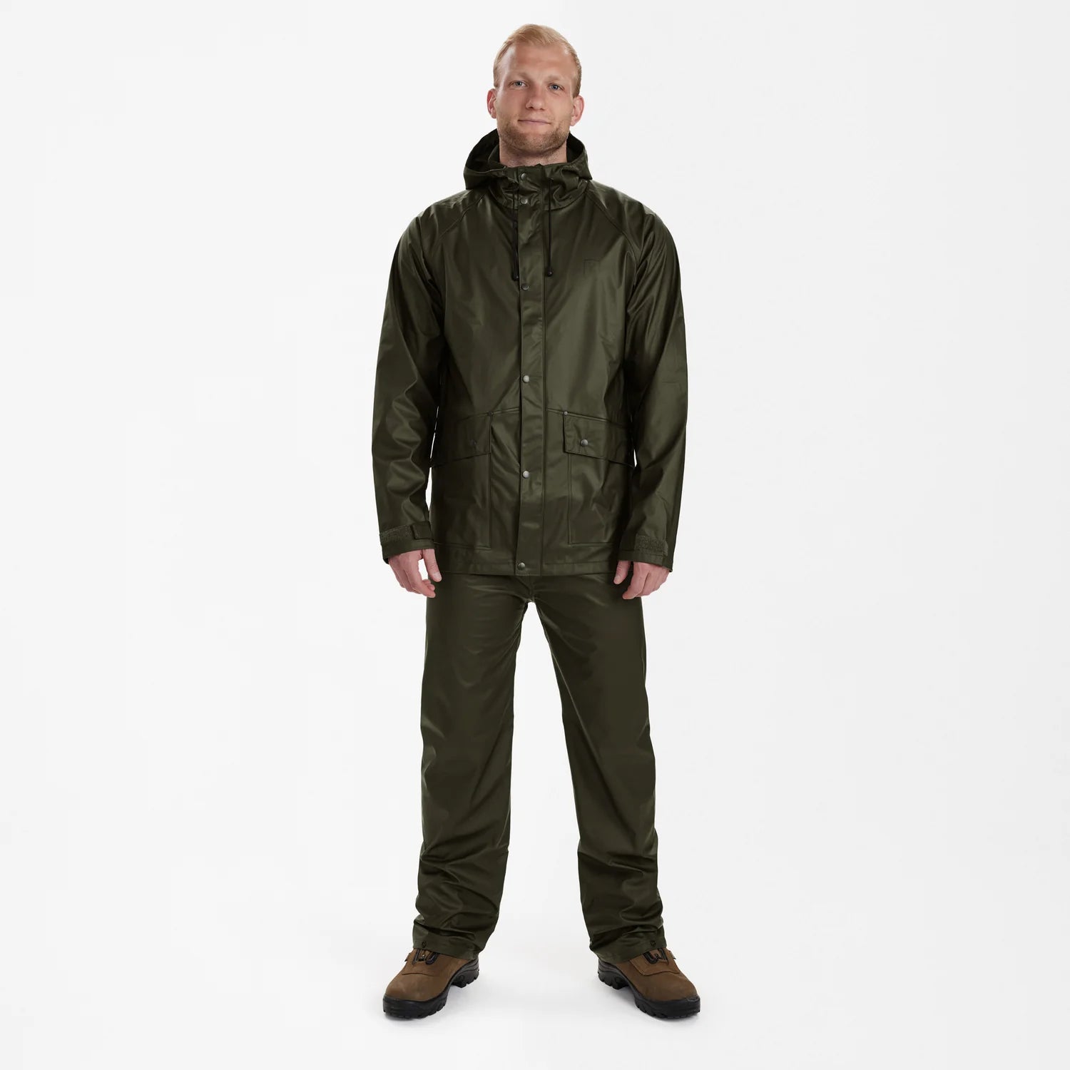 Hurricane Regnjacka - Art Green - modell framifrån