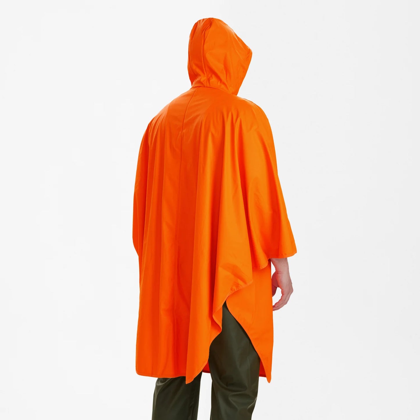 Hurricane Regnponcho - Orange - modell bakifrån