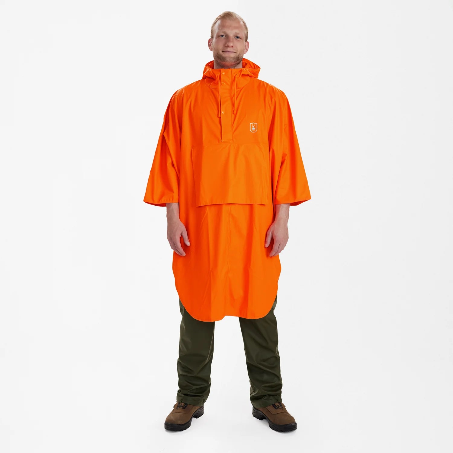 Hurricane Regnponcho - Orange - modell framifrån