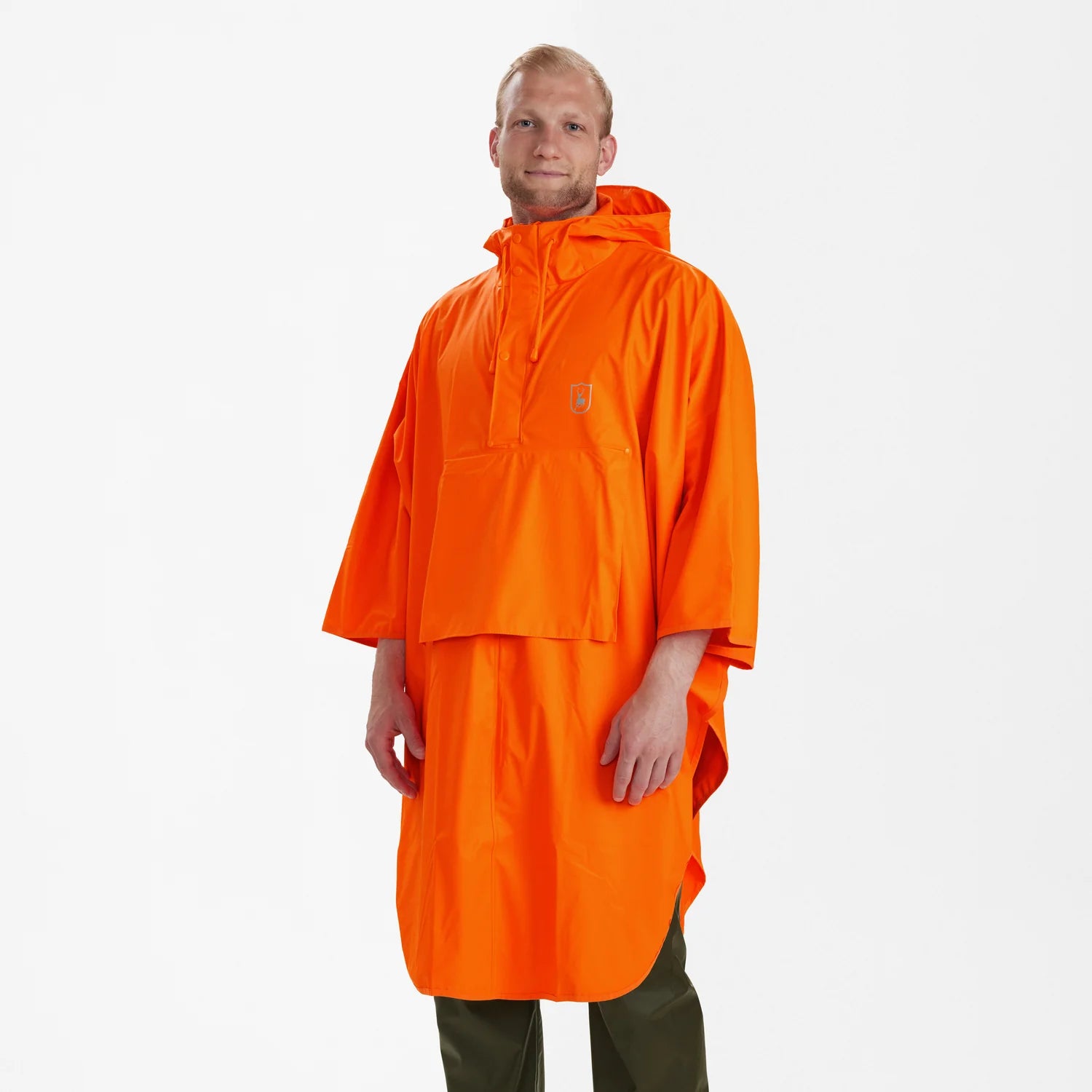 Hurricane Regnponcho - Orange - modell framifrån