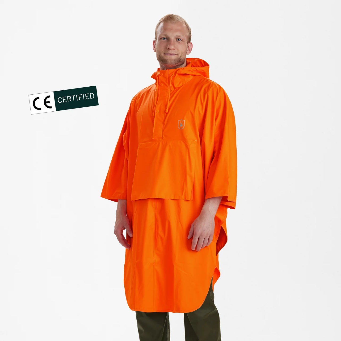 Hurricane Regnponcho - Orange - modell framifrån