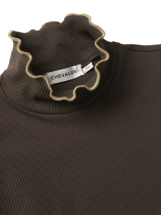 Kelly Longsleeve Top Women - Leather Brown - 3