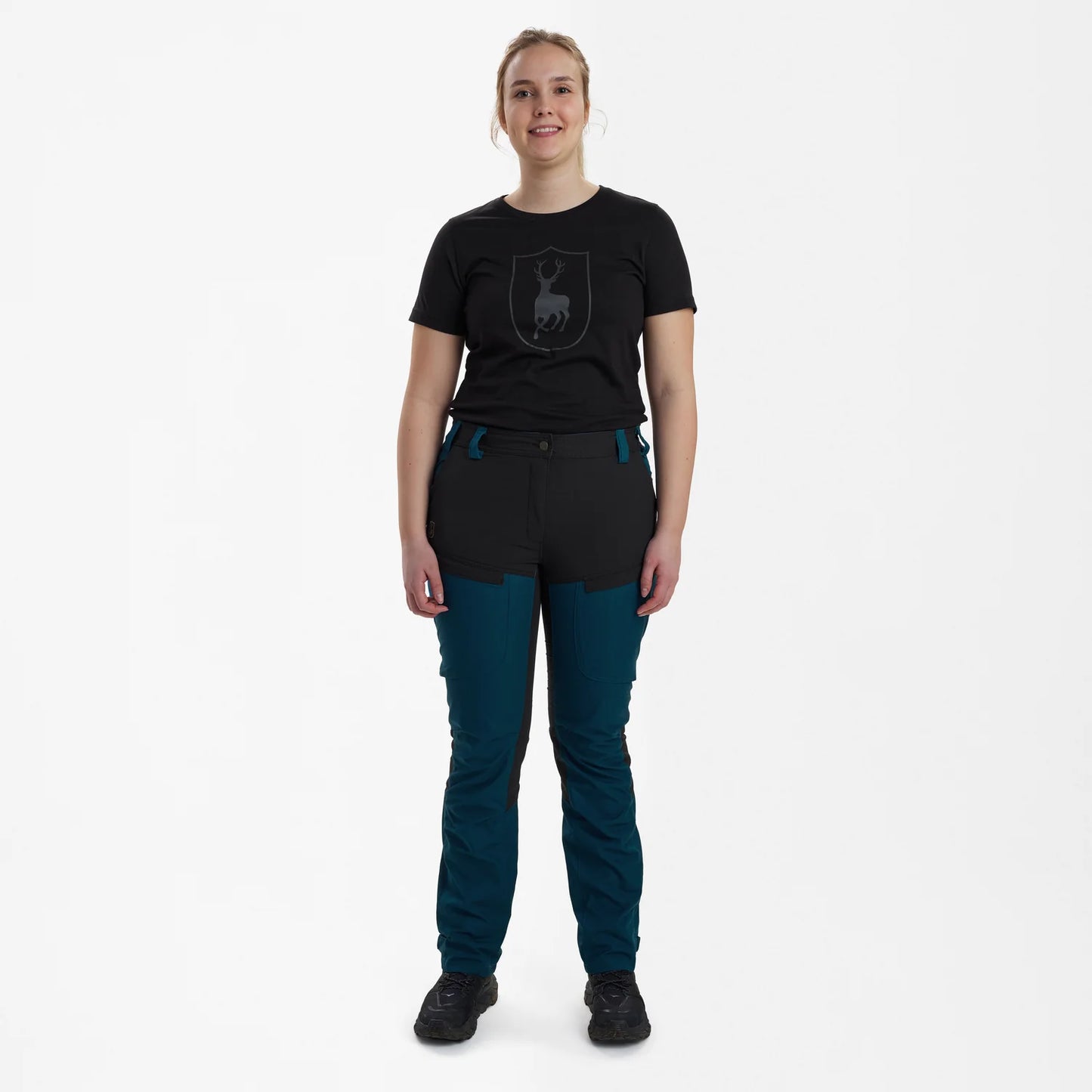Lady Ann Byxor - Pacific Blue - modell framifrån