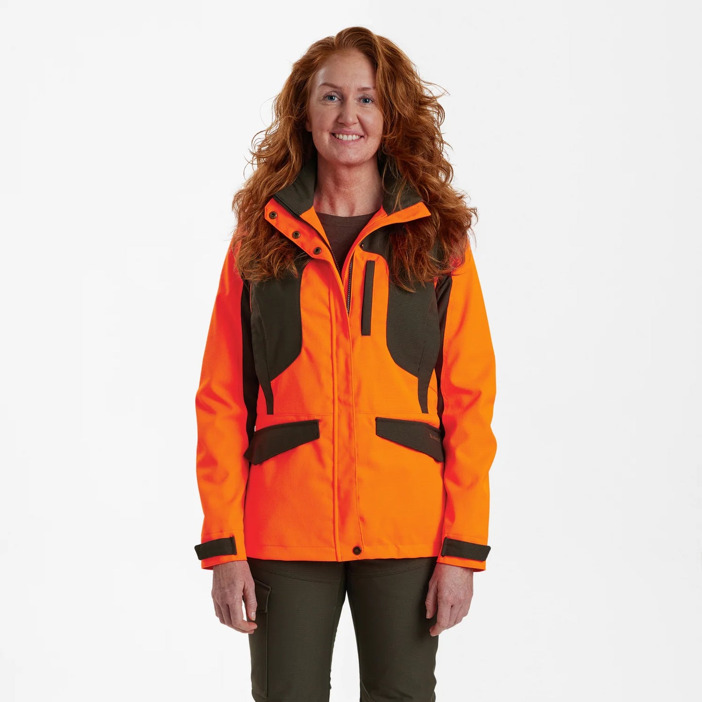 Lady Ann Extreme jacka med membran - Orange - modell framifrån