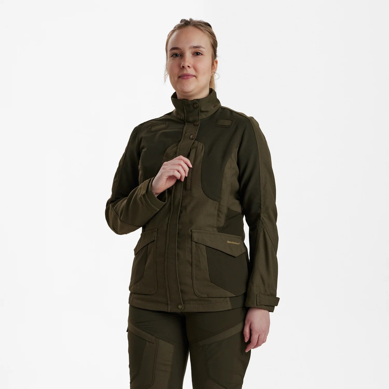 Lady Ann Extreme Jacka - Palm Green - modell framifrån