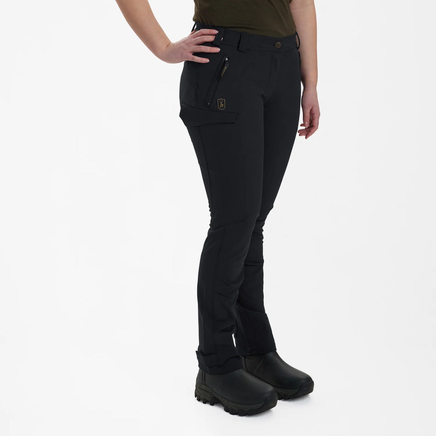 Lady Ann Full Stretch Byxor - Black - modell framifrån