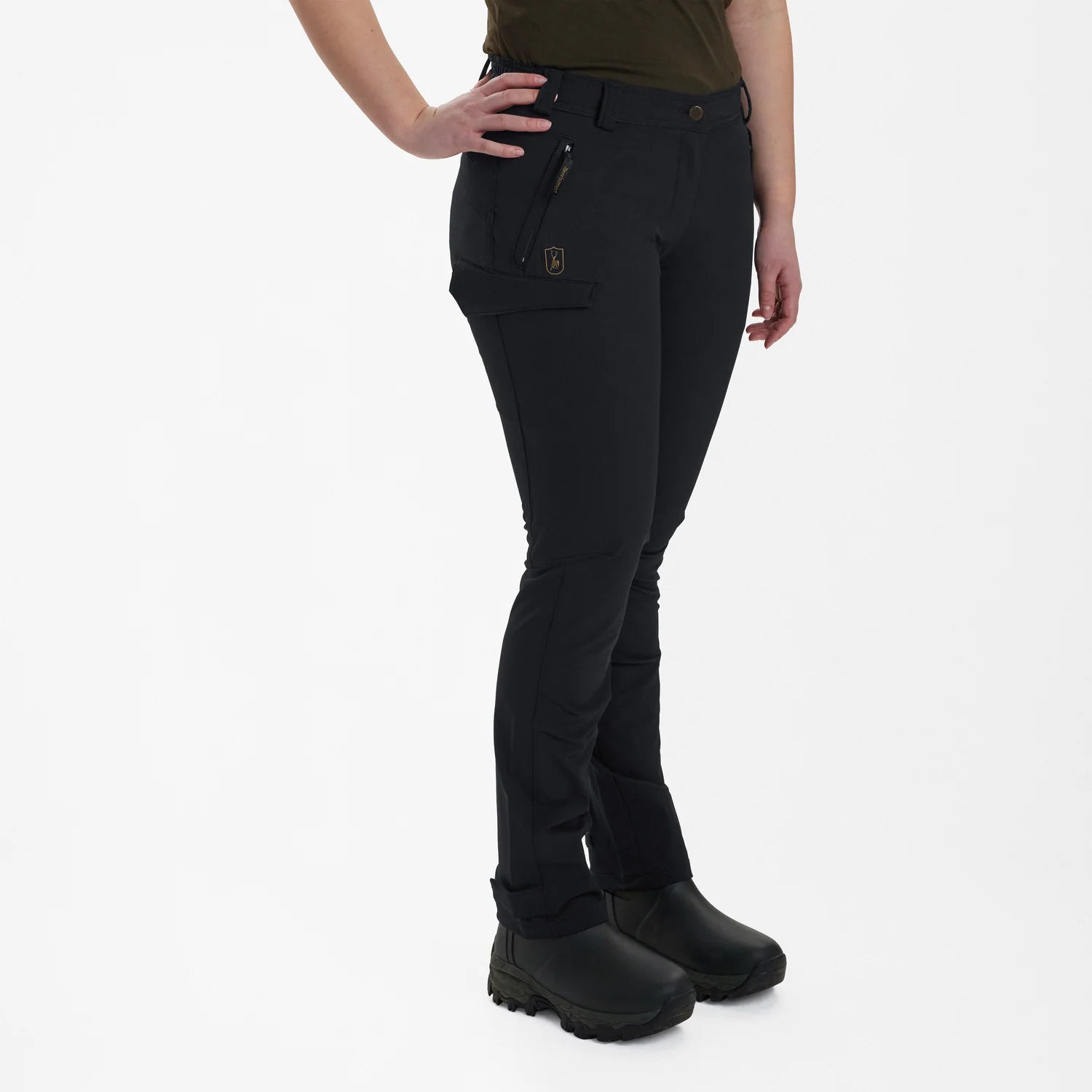 Lady Ann Full Stretch Byxor - Black - modell framifrån